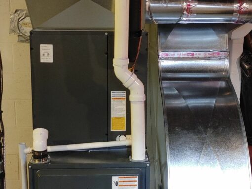 HVAC furnace and ductwork installed by Glockzin HVAC Inc.