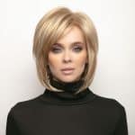 Blonde layered bob wig for women, stylish and elegant for fashion.