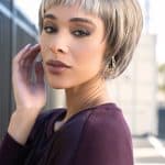 Fashionable short blonde wig for women from Hidden Secrets Wigs.