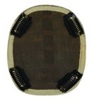 Wig hair base with clips for secure attachment and natural look.