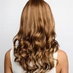 Long, wavy, honey-blonde wig from Hidden Secrets Wigs.