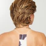Short wavy wig in warm blonde tones for women, perfect for a natural look.