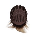 Lace front wig cap with blonde and brown hair extensions for natural look.