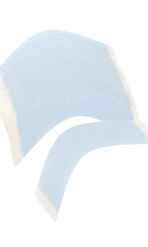Blue backing lace front support tape for wig adhesion and contouring.
