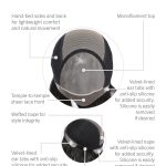 Close-up of a wig cap with detailed features for comfort and security.