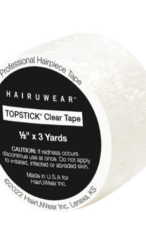 HairUWear Topstick Clear Tape for hair extensions and wigs.