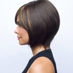 Stylish short bob wig with subtle highlights for a natural look.