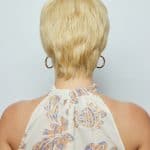Blonde short wig from Hidden Secrets Wigs, styled for a natural look.