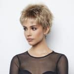 Short blonde textured wig from Hidden Secrets Wigs for stylish looks.