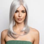 Elegant silver wig from Hidden Secrets Wigs in the Amore Collection.