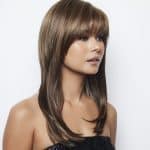 Long layered wig with highlights, perfect for fashion and everyday wear.
