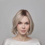 Blonde bob wig from Hidden Secrets Wigs, styled for a natural look.