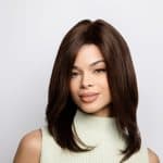 Beautiful brunette wig from Hidden Secrets Wigs, Oakly style, perfect for a natural look.