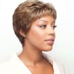 Short layered wig in light brown for a natural look from Hidden Secrets Wigs.