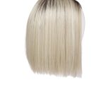 Blonde straight wig with silky smooth texture and natural shine.