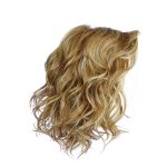 Blonde curly wig with voluminous waves, perfect for stylish looks.