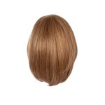 Auburn bob wig with straight, smooth hair and layered ends.