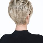 Elegant short blonde wig styled for women with layered cut.