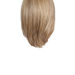 Blonde layered wig with natural shine and soft texture.