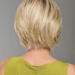 Blonde short wavy wig styled for women, showcasing natural volume and texture.