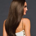 Elegant straight brown wig for women, perfect for special occasions or everyday wear.