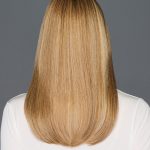 Long, straight blonde wig with a sleek finish from Hidden Secrets Wigs.