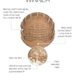 Wig cap with lightweight, breathable lace and adjustable ear tabs for a custom fit.