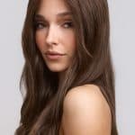Long, straight, brown wig with soft waves from Hidden Secrets Wigs.