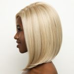 Blonde bob wig with sleek, straight style for a modern look.