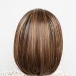 Elegant bob wig in warm brown shades from Hidden Secrets Wigs.