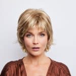Blonde short wig from Hidden Secrets Wigs, styled for a natural look.