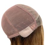 Close-up of Thea wig cap from Hidden Secrets Wigs with natural hair color.
