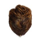 Brown layered wig with textured styling for natural look.
