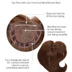 18-inch wig with lace front and monofilament base for natural styling.