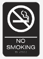 No smoking sign with wheelchair symbol from Handicap Sign Inc.