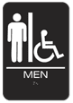 Men's handicap accessible parking sign with wheelchair symbol.
