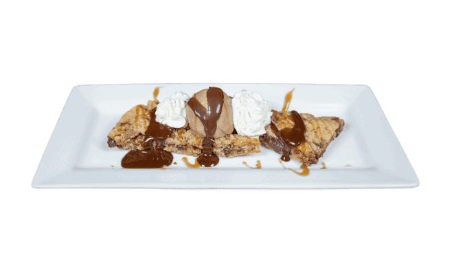 WARM CANDIED PECAN BLONDIE