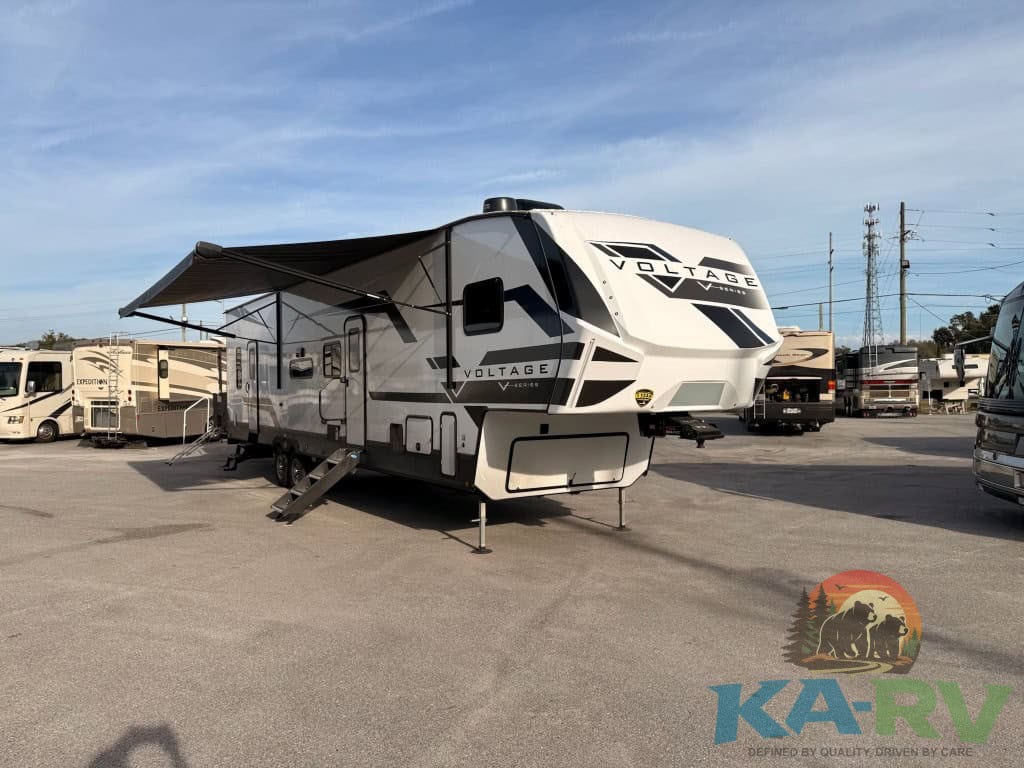 Dutchmen Voltage 3800 RV with modern design and advanced features.