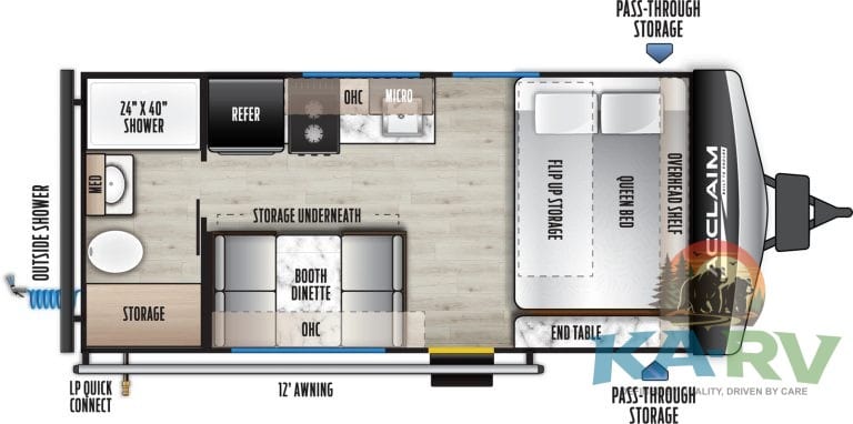 Efficient 2026 Acclaim 1600RBXLE travel trailer with modern amenities and optimal space for camping.