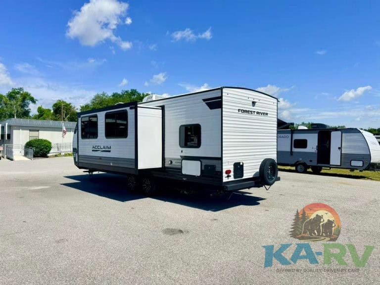 2026 Acclaim 2700BH travel trailer parked outdoors at RV dealership.