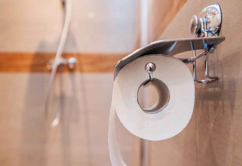 A roll of toilet paper in an RV. Using the wrong toilet paper is a common RV maintenance mistake