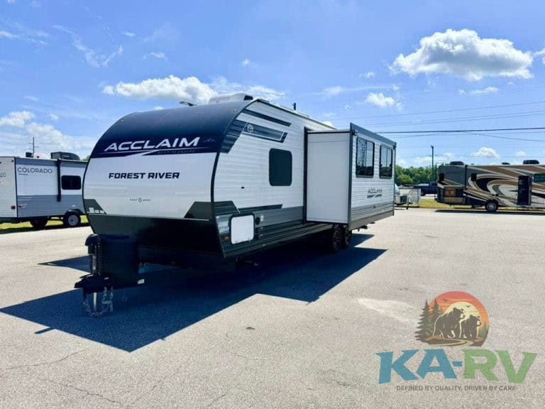 Modern 2026 Acclaim 2700BH RV parked at Karv Repair lot.