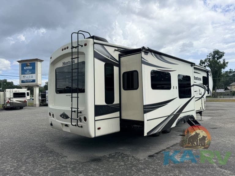 Optima-compatible RV travel trailer with modern design and spacious interior.