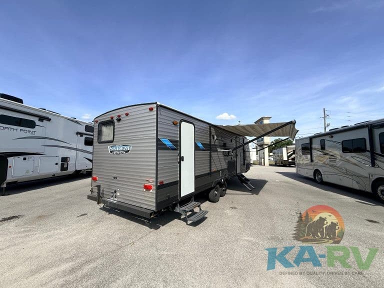 Reliable travel trailer for family adventures and camping trips.