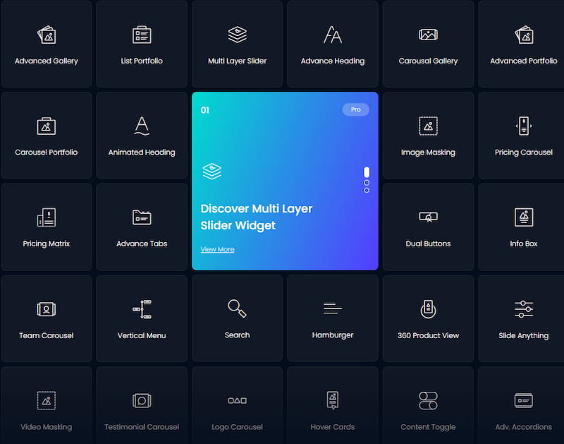 Xpro Elementor Addons widgets.
