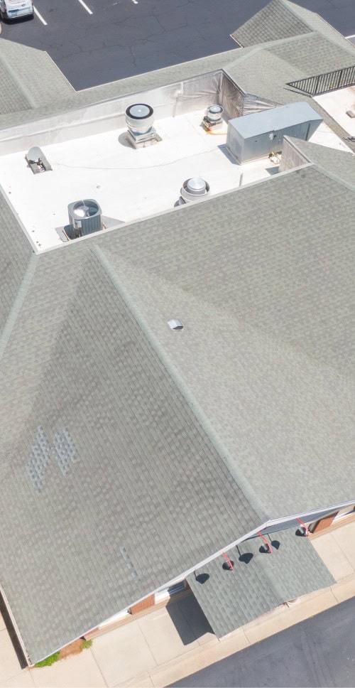 top of retail and office building hvac system