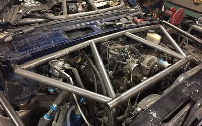 roll cage around engine