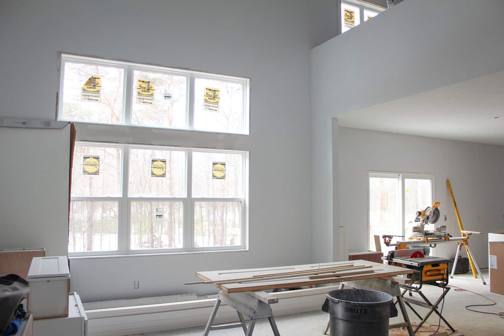 Interior of a new Livingston Homes house under construction.