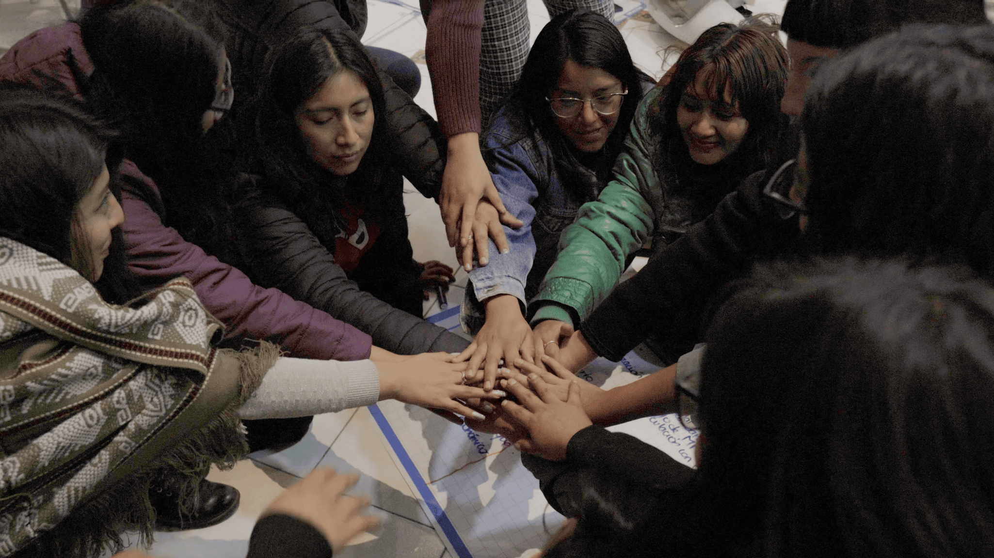 Serena Morena Activists from Peru sit in a circle talking about their work Activists from Mama Cash grantee-partner Serena Morena, Peru