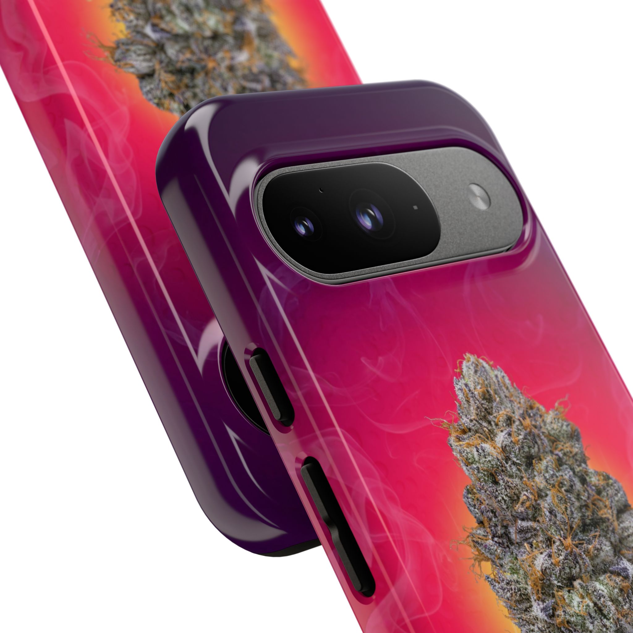 Colorful Runtz cannabis leaf phone case for iPhone.
